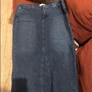 Wrangler long denim skirt.